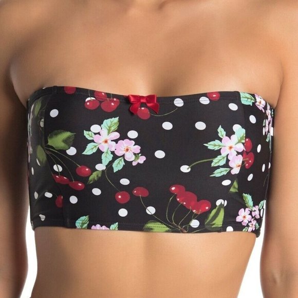 Betsey Johnson Other - Betsey Johnson Cherry Bomb Strapless Bikini Top (size S)